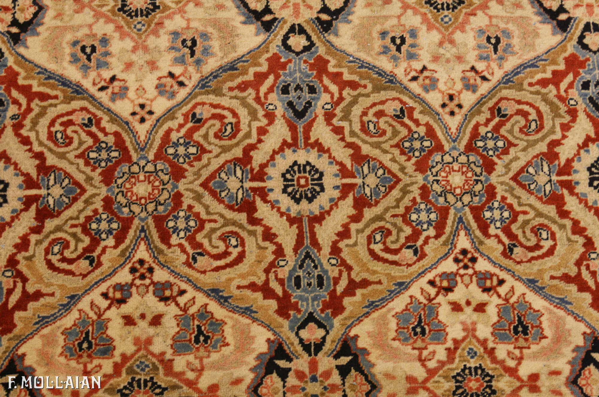 Antique Persian All-Over Kashan Mohtasham Carpet n°:84256264